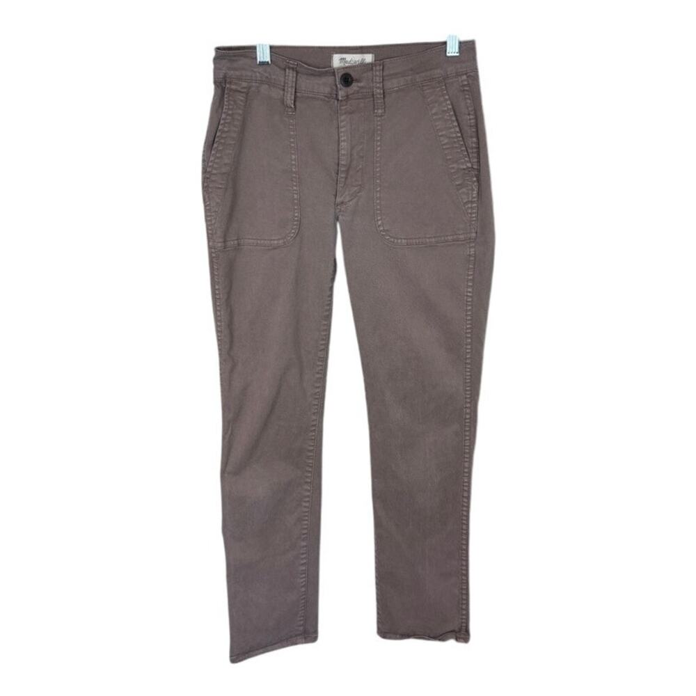 Madewell Slim Straight Utilty Pant Brown Cropped Leg Women's 24